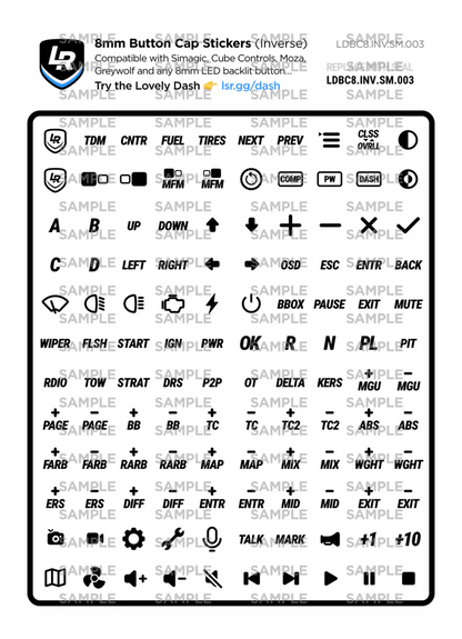 8mm Inverse Button Cap Stickers
