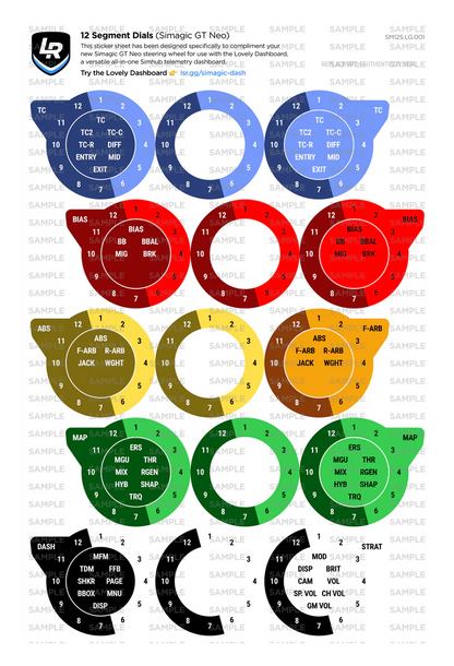12 Segment Positional Dials (Simagic GT Neo)
